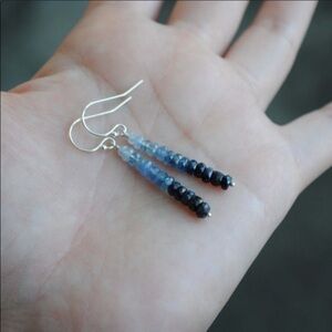 Farah Jewelry Blue and White Ombre Earrings